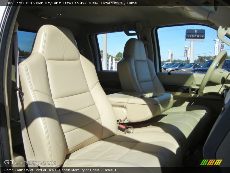 Oxford White / Camel 2009 Ford F350 Super Duty Lariat Crew Cab 4x4 Dually