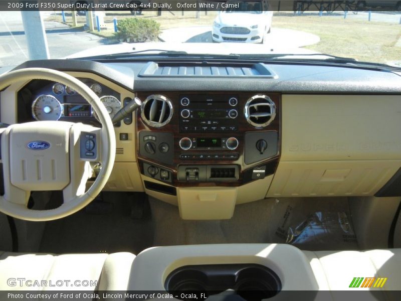 Oxford White / Camel 2009 Ford F350 Super Duty Lariat Crew Cab 4x4 Dually