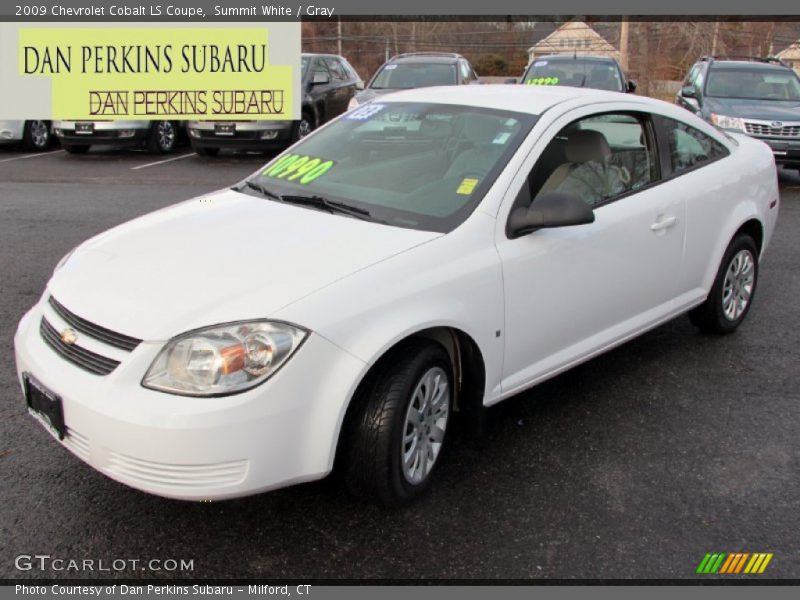 Summit White / Gray 2009 Chevrolet Cobalt LS Coupe