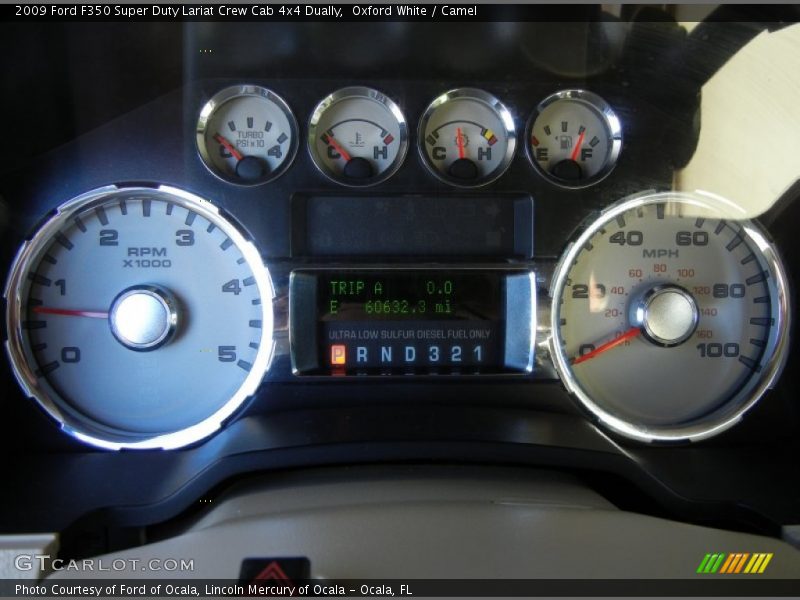 Oxford White / Camel 2009 Ford F350 Super Duty Lariat Crew Cab 4x4 Dually