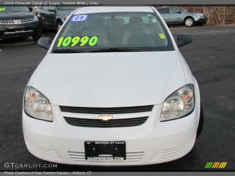 Summit White / Gray 2009 Chevrolet Cobalt LS Coupe