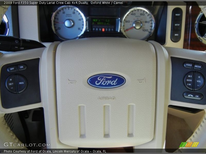 Oxford White / Camel 2009 Ford F350 Super Duty Lariat Crew Cab 4x4 Dually