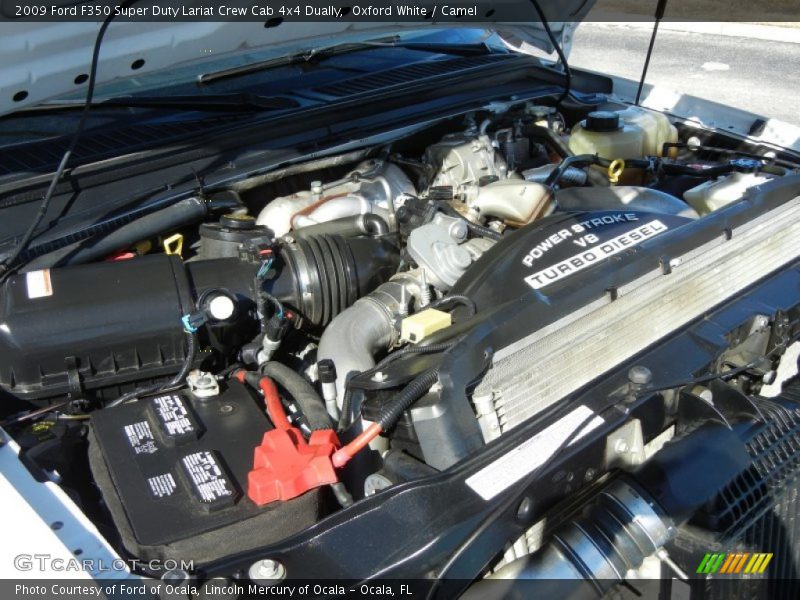 Oxford White / Camel 2009 Ford F350 Super Duty Lariat Crew Cab 4x4 Dually