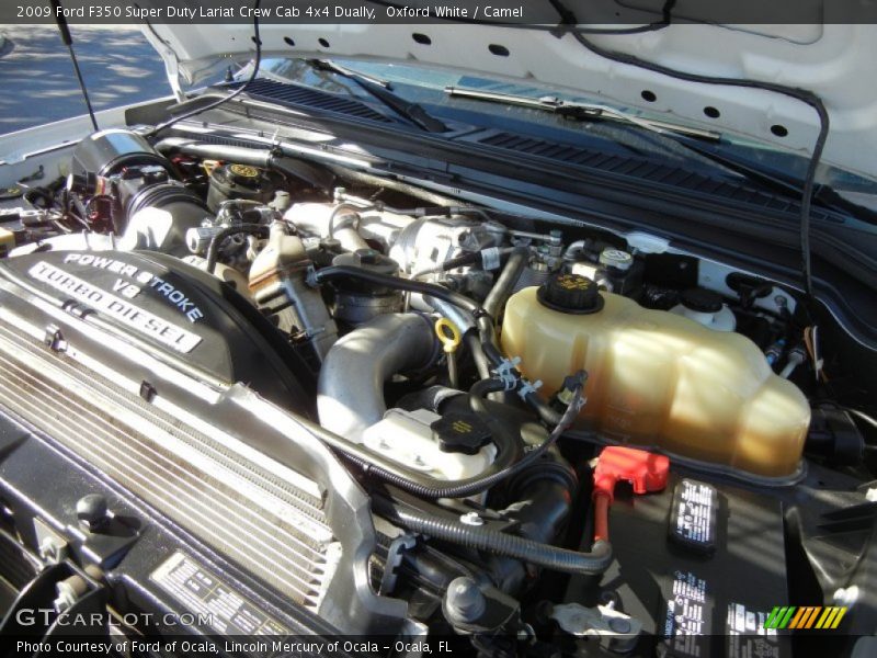 Oxford White / Camel 2009 Ford F350 Super Duty Lariat Crew Cab 4x4 Dually