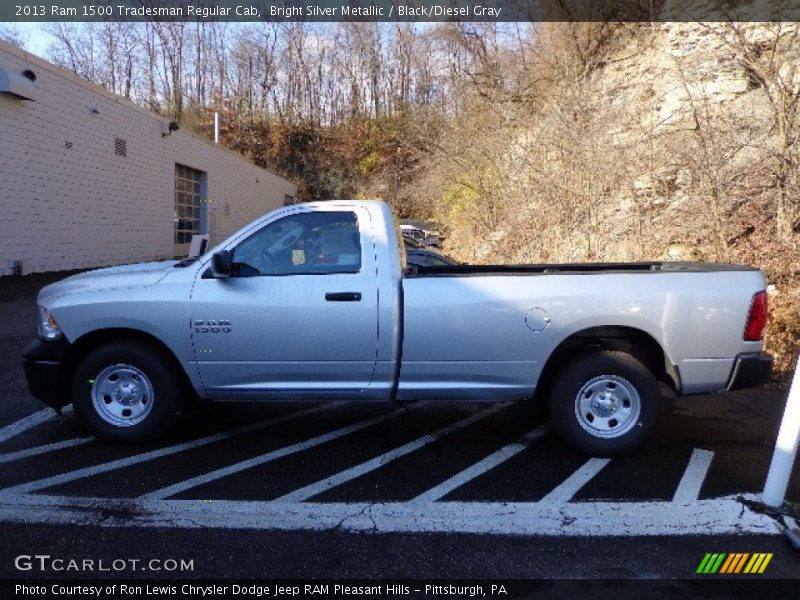 Bright Silver Metallic / Black/Diesel Gray 2013 Ram 1500 Tradesman Regular Cab
