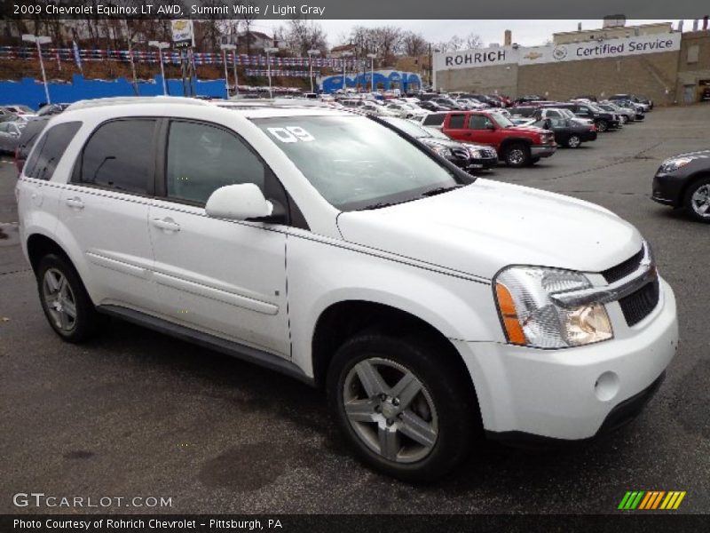 Summit White / Light Gray 2009 Chevrolet Equinox LT AWD