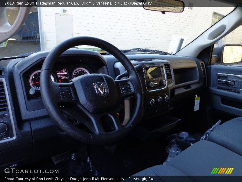 Bright Silver Metallic / Black/Diesel Gray 2013 Ram 1500 Tradesman Regular Cab
