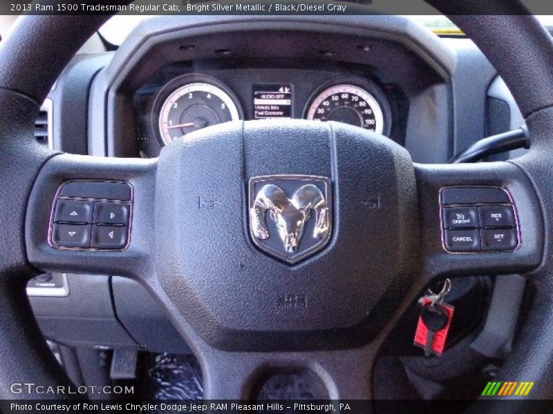Bright Silver Metallic / Black/Diesel Gray 2013 Ram 1500 Tradesman Regular Cab