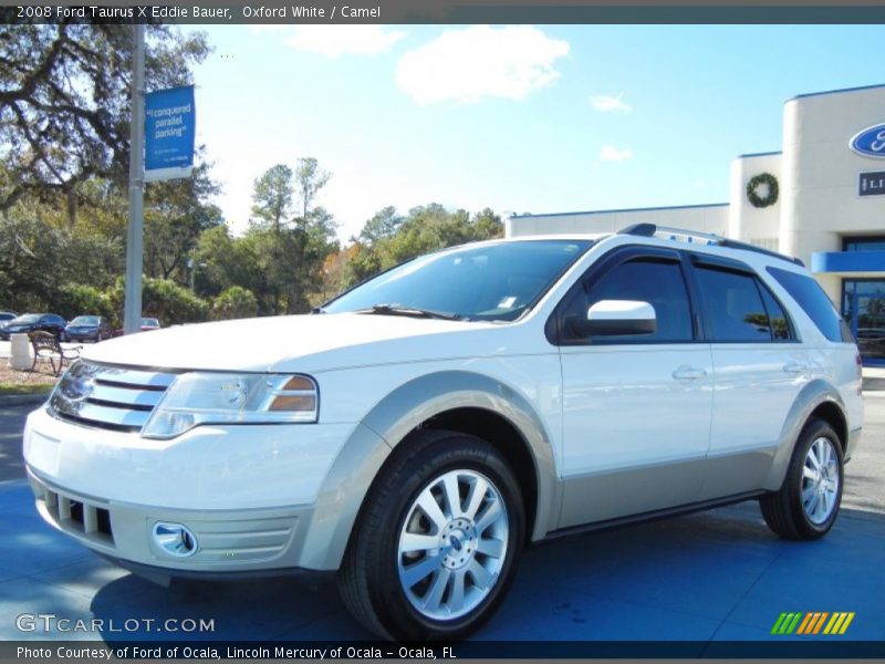 Oxford White / Camel 2008 Ford Taurus X Eddie Bauer