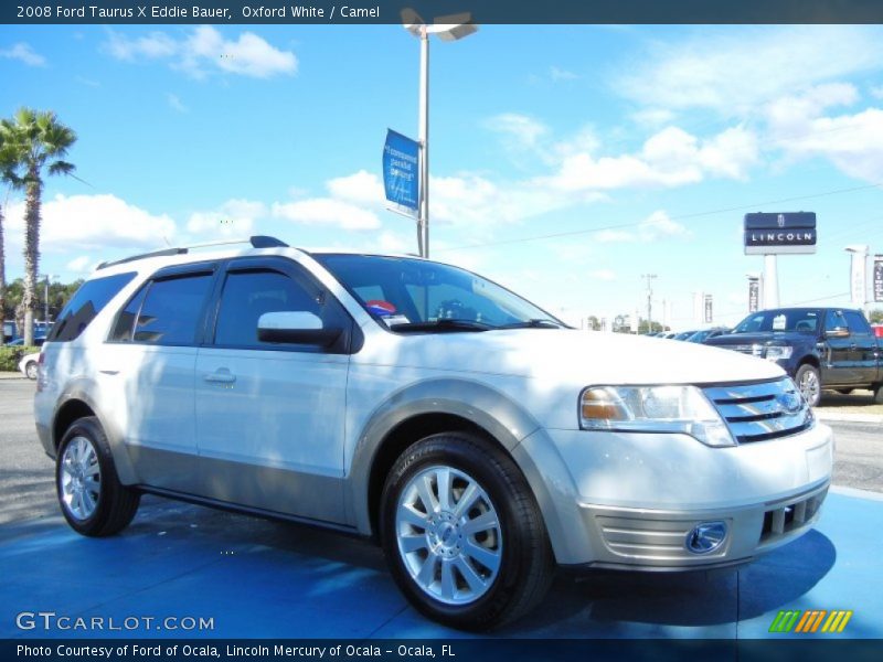 Oxford White / Camel 2008 Ford Taurus X Eddie Bauer