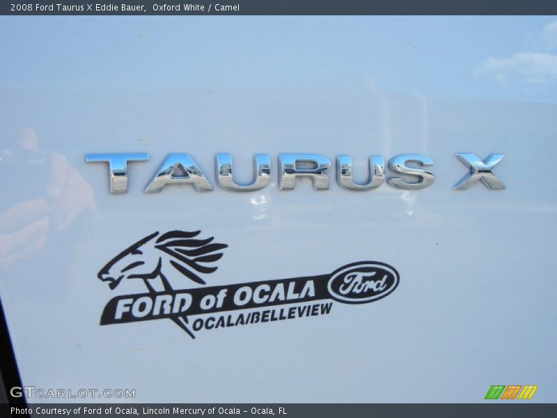 Oxford White / Camel 2008 Ford Taurus X Eddie Bauer