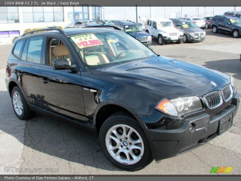 Jet Black / Sand Beige 2004 BMW X3 2.5i