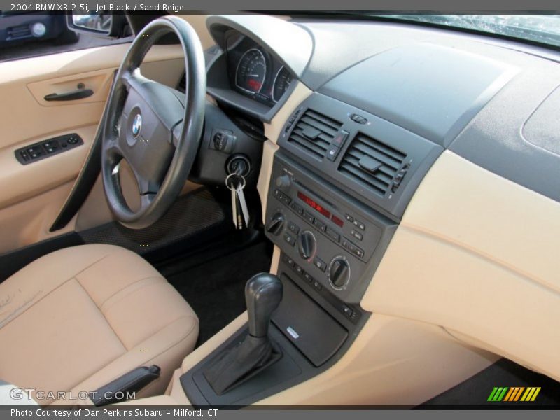 Jet Black / Sand Beige 2004 BMW X3 2.5i