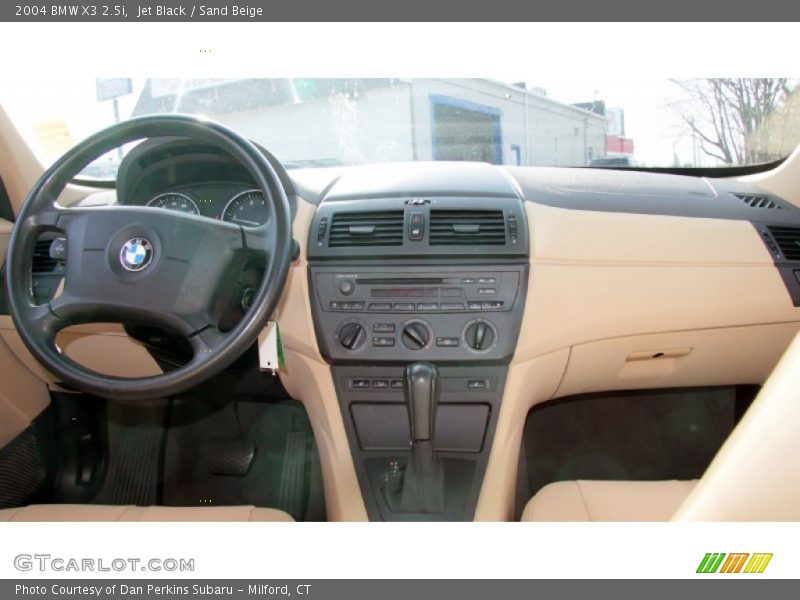 Jet Black / Sand Beige 2004 BMW X3 2.5i