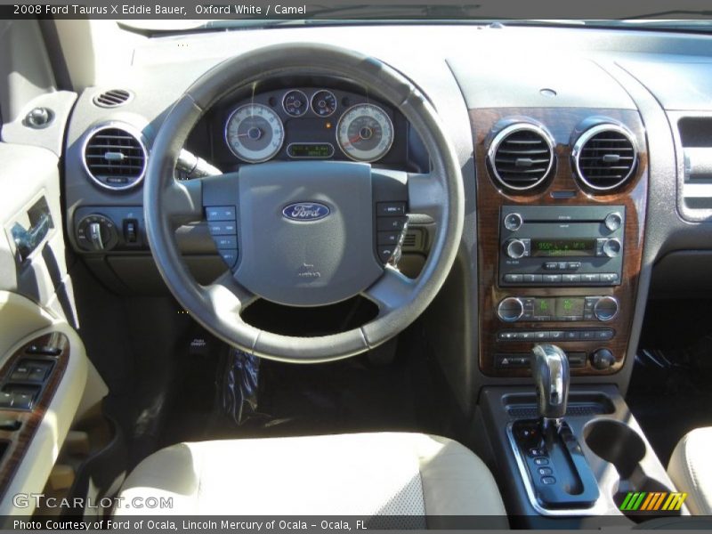 Oxford White / Camel 2008 Ford Taurus X Eddie Bauer