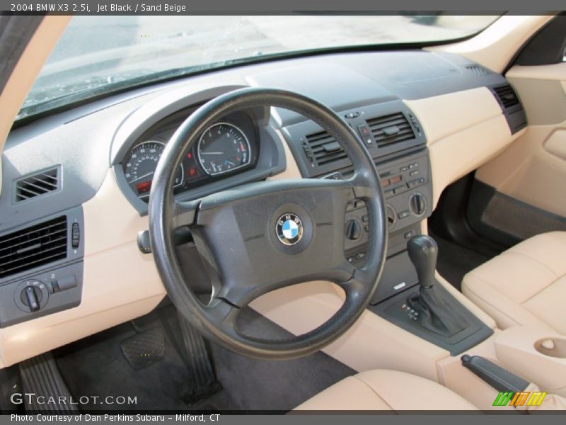 Jet Black / Sand Beige 2004 BMW X3 2.5i