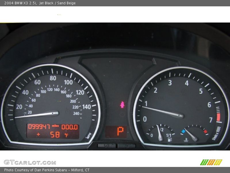 Jet Black / Sand Beige 2004 BMW X3 2.5i