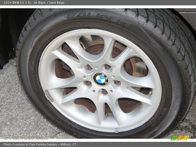 Jet Black / Sand Beige 2004 BMW X3 2.5i
