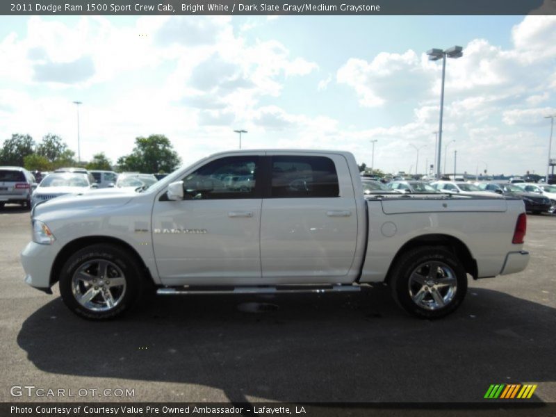 Bright White / Dark Slate Gray/Medium Graystone 2011 Dodge Ram 1500 Sport Crew Cab