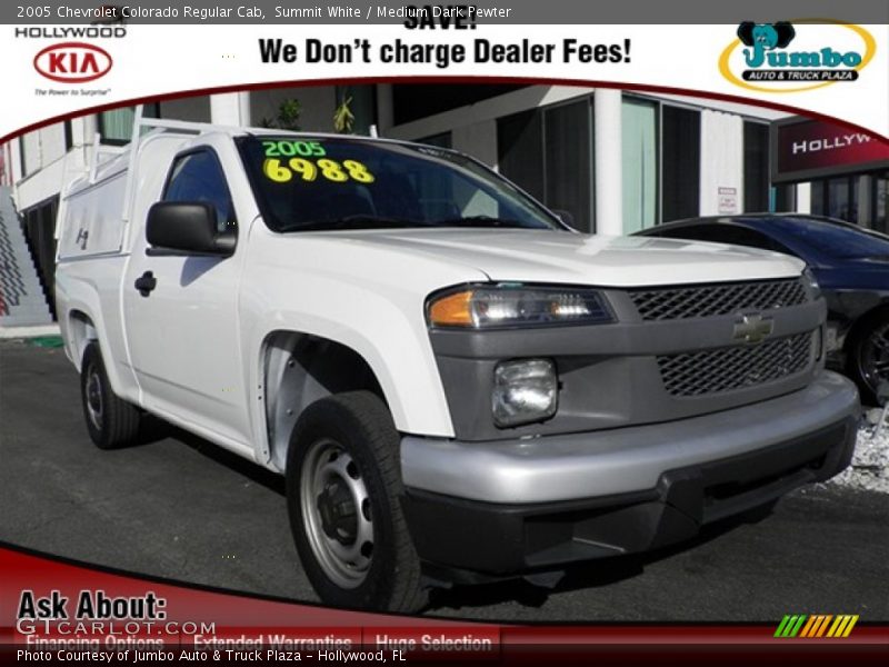 Summit White / Medium Dark Pewter 2005 Chevrolet Colorado Regular Cab