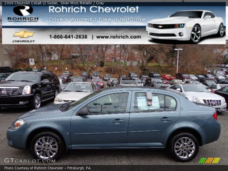 Silver Moss Metallic / Gray 2009 Chevrolet Cobalt LS Sedan