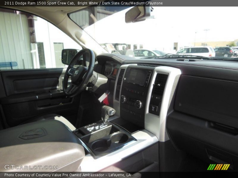 Bright White / Dark Slate Gray/Medium Graystone 2011 Dodge Ram 1500 Sport Crew Cab