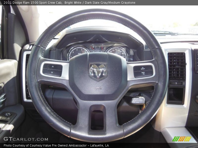 Bright White / Dark Slate Gray/Medium Graystone 2011 Dodge Ram 1500 Sport Crew Cab
