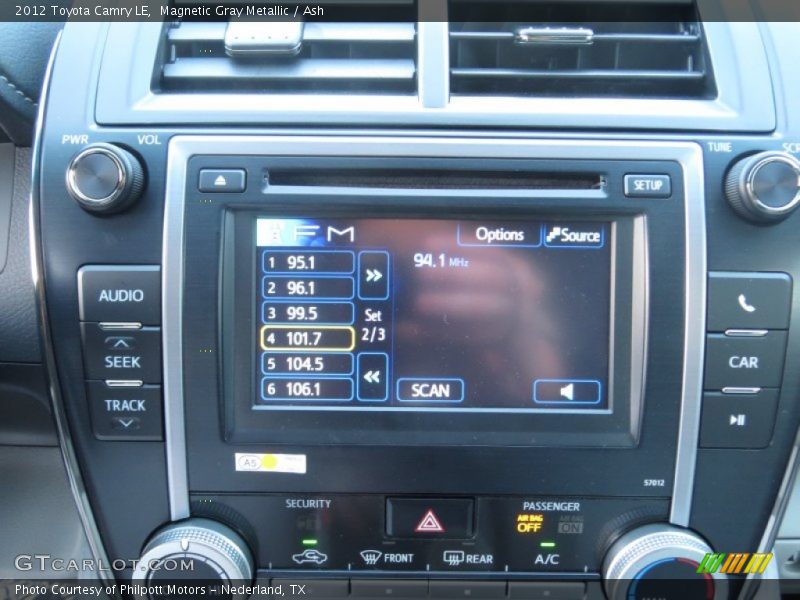 Magnetic Gray Metallic / Ash 2012 Toyota Camry LE