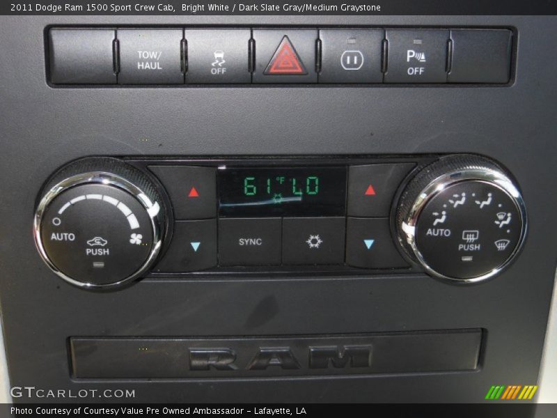 Bright White / Dark Slate Gray/Medium Graystone 2011 Dodge Ram 1500 Sport Crew Cab