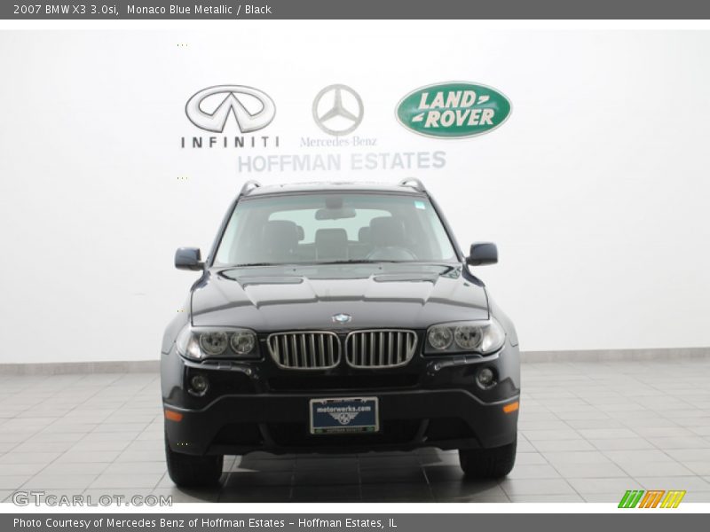 Monaco Blue Metallic / Black 2007 BMW X3 3.0si
