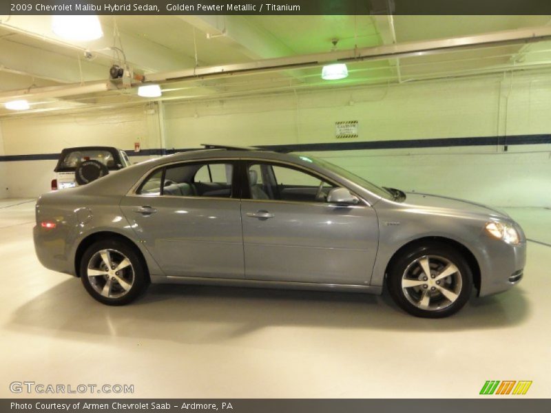 Golden Pewter Metallic / Titanium 2009 Chevrolet Malibu Hybrid Sedan