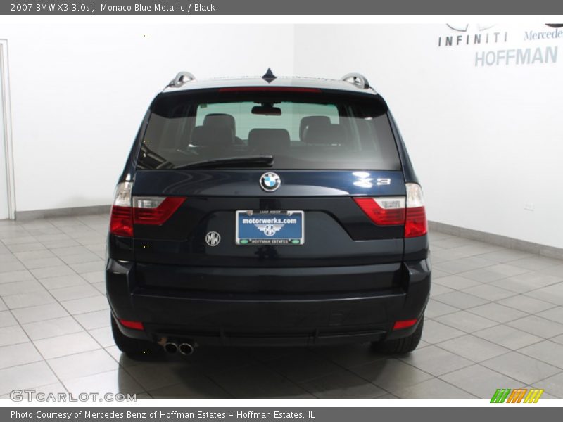 Monaco Blue Metallic / Black 2007 BMW X3 3.0si