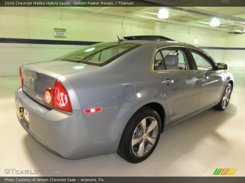 Golden Pewter Metallic / Titanium 2009 Chevrolet Malibu Hybrid Sedan