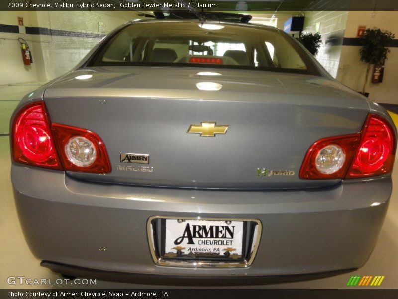 Golden Pewter Metallic / Titanium 2009 Chevrolet Malibu Hybrid Sedan