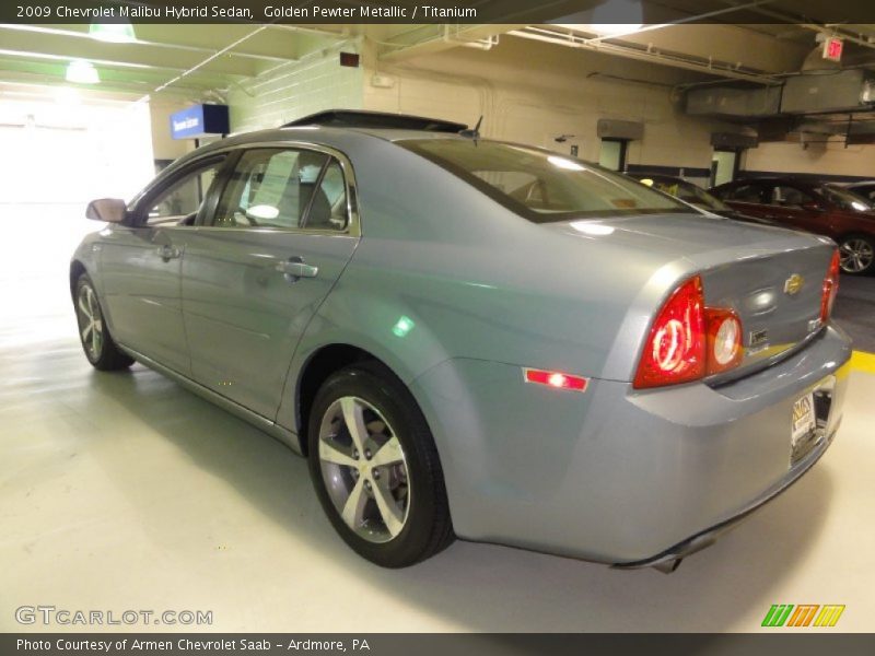 Golden Pewter Metallic / Titanium 2009 Chevrolet Malibu Hybrid Sedan