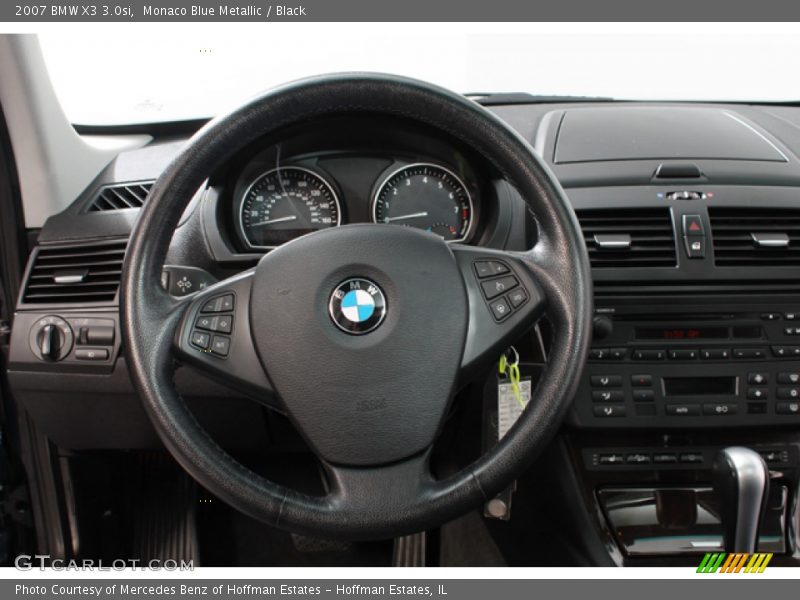 Monaco Blue Metallic / Black 2007 BMW X3 3.0si