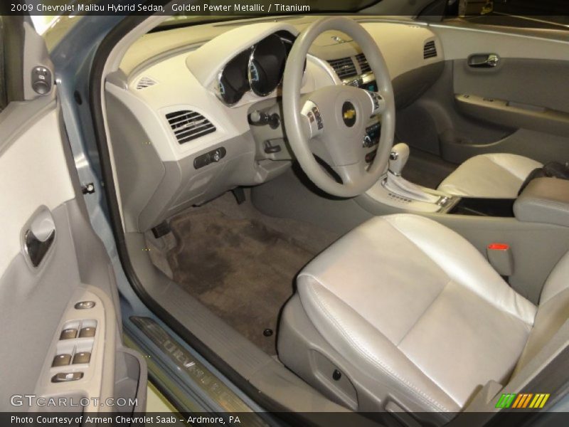 Golden Pewter Metallic / Titanium 2009 Chevrolet Malibu Hybrid Sedan