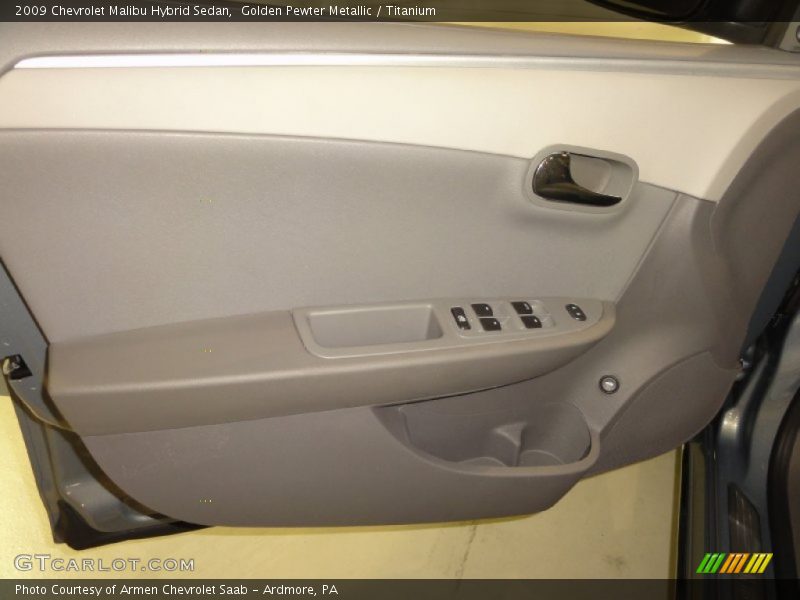 Golden Pewter Metallic / Titanium 2009 Chevrolet Malibu Hybrid Sedan