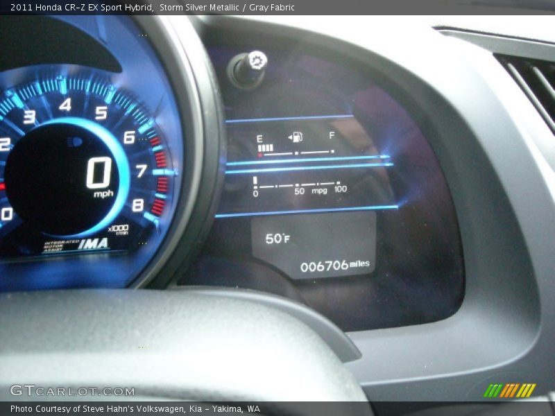 Storm Silver Metallic / Gray Fabric 2011 Honda CR-Z EX Sport Hybrid