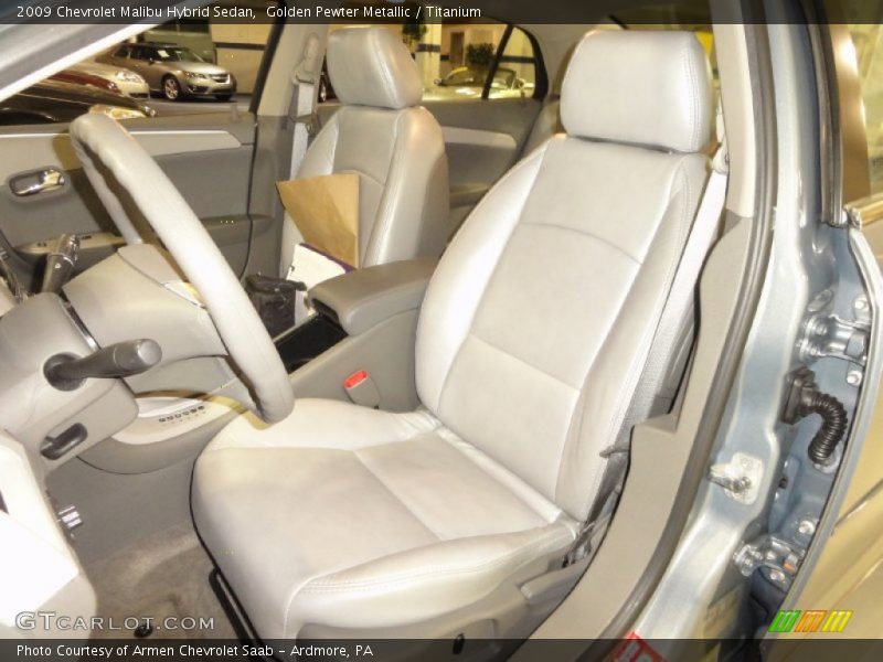 Golden Pewter Metallic / Titanium 2009 Chevrolet Malibu Hybrid Sedan