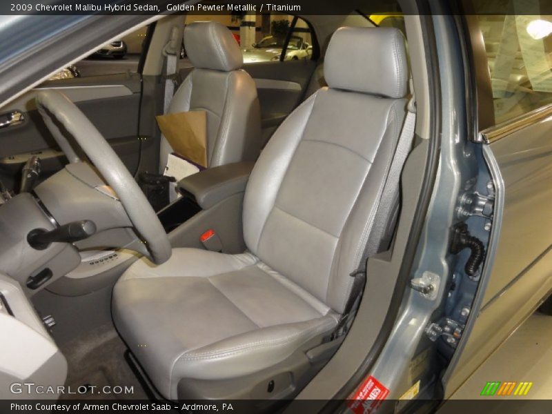 Golden Pewter Metallic / Titanium 2009 Chevrolet Malibu Hybrid Sedan