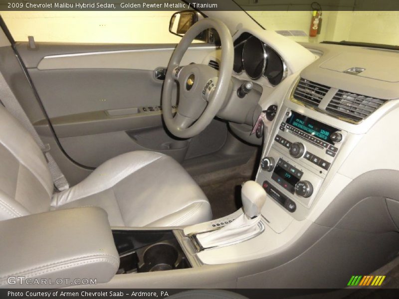 Golden Pewter Metallic / Titanium 2009 Chevrolet Malibu Hybrid Sedan