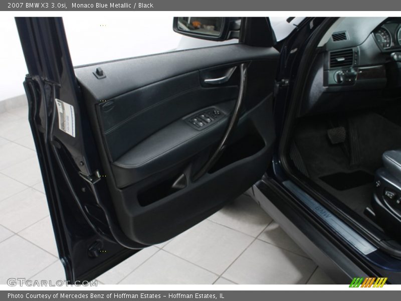 Monaco Blue Metallic / Black 2007 BMW X3 3.0si