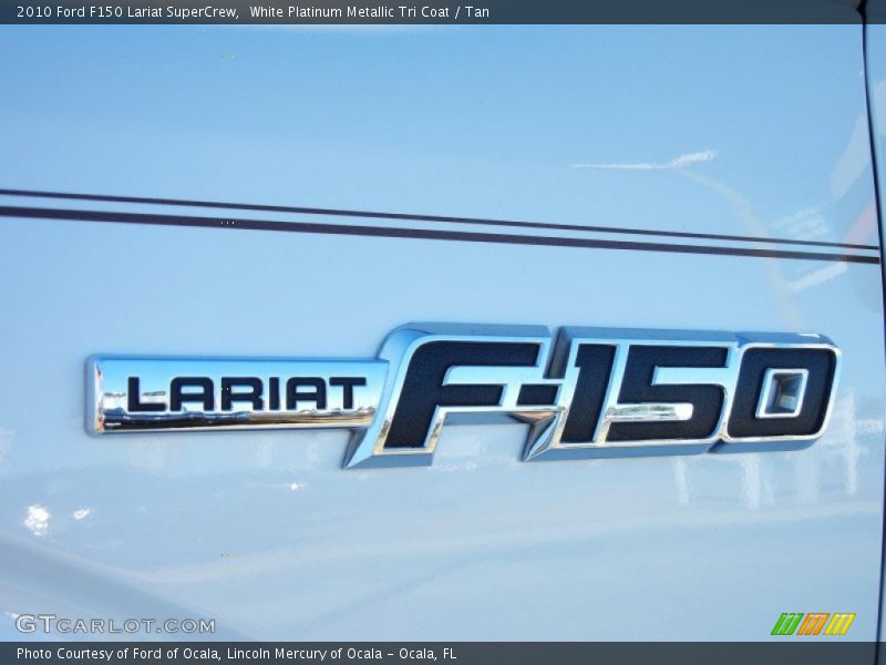 White Platinum Metallic Tri Coat / Tan 2010 Ford F150 Lariat SuperCrew