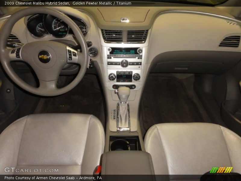Golden Pewter Metallic / Titanium 2009 Chevrolet Malibu Hybrid Sedan