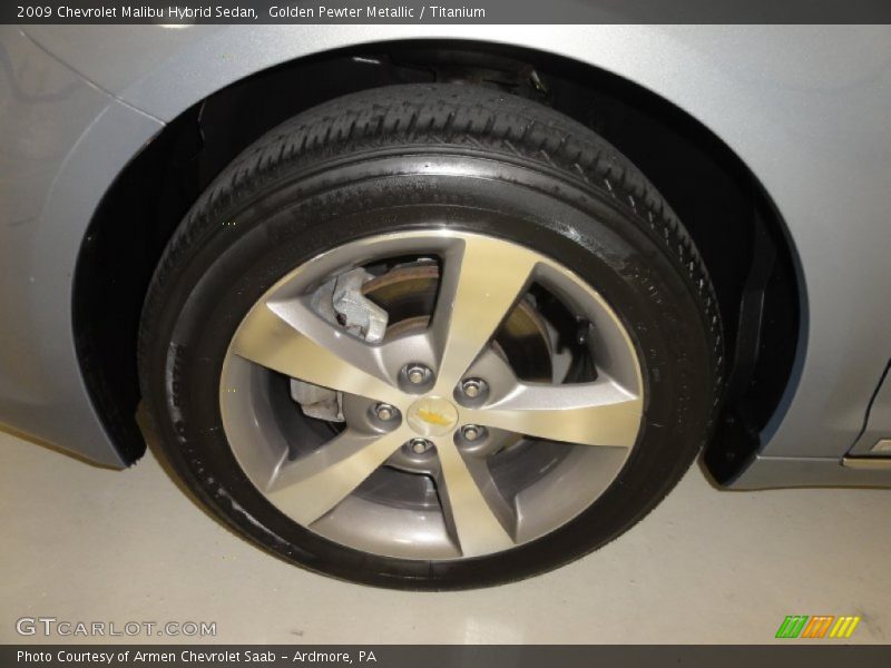 Golden Pewter Metallic / Titanium 2009 Chevrolet Malibu Hybrid Sedan