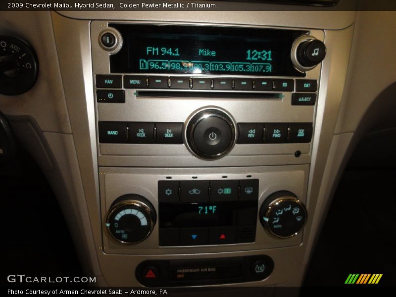 Golden Pewter Metallic / Titanium 2009 Chevrolet Malibu Hybrid Sedan