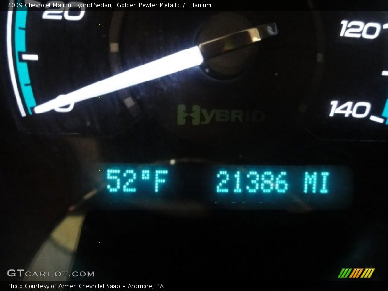 Golden Pewter Metallic / Titanium 2009 Chevrolet Malibu Hybrid Sedan