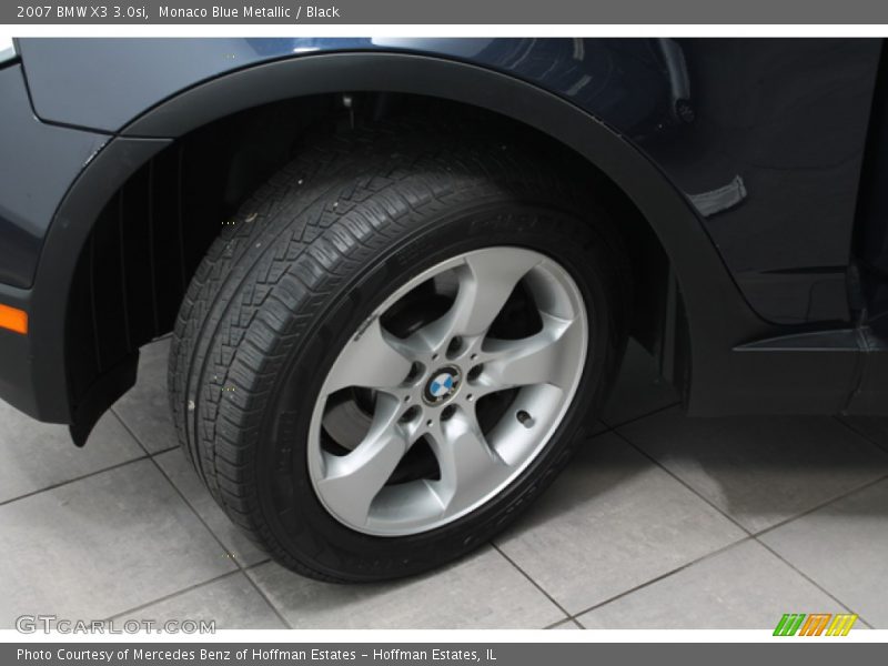 Monaco Blue Metallic / Black 2007 BMW X3 3.0si