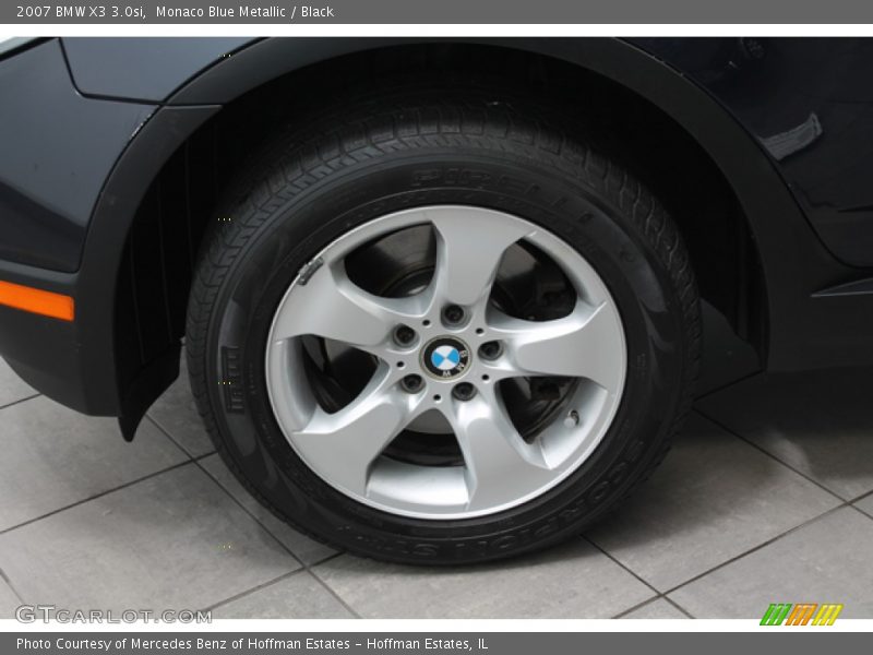 Monaco Blue Metallic / Black 2007 BMW X3 3.0si